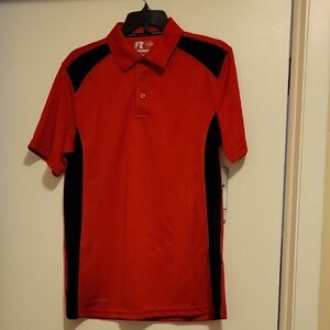 NWT: Russell Athletic Men's Dri-Power Mesh Pieced 3 Button Polo
